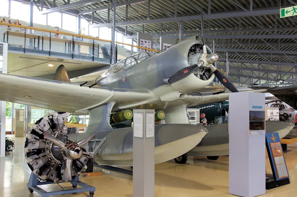 Restaurert Northrop sjøfly står på museet