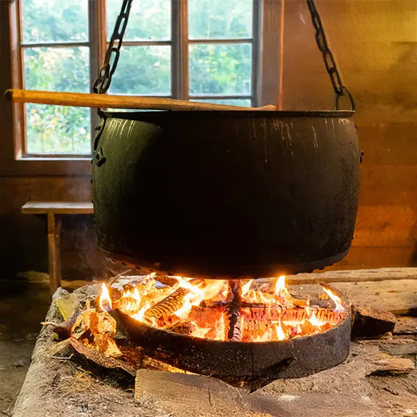 Kjele over åpen ild