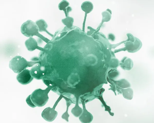 Illustrasjonsbilde av en grønn virus
