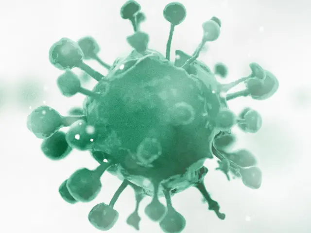 Illustrasjonsbilde av en grønn virus