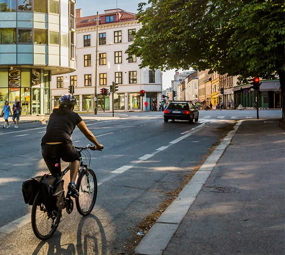Person som sykler i Oslo