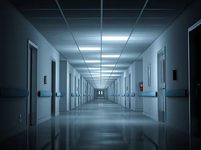 En mørk sykehuskorrdior
