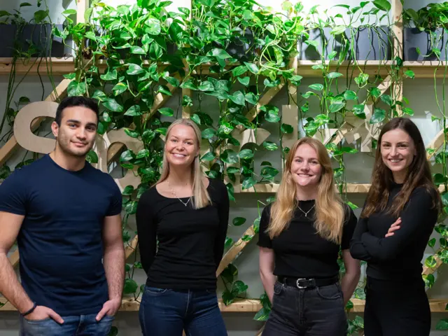 Sepehr Nasiri, Line Bjerkset Larssen, Elise Nordal og Tuva Sveås Okkenhaug