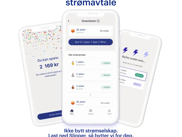 Illustrasjon av en mobil app som sjekker strømpriser