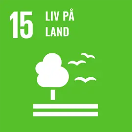 Logo for FN's bærekraftsmål nummer 15