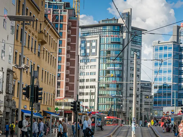 Fotgjengere i Oslo sentrum