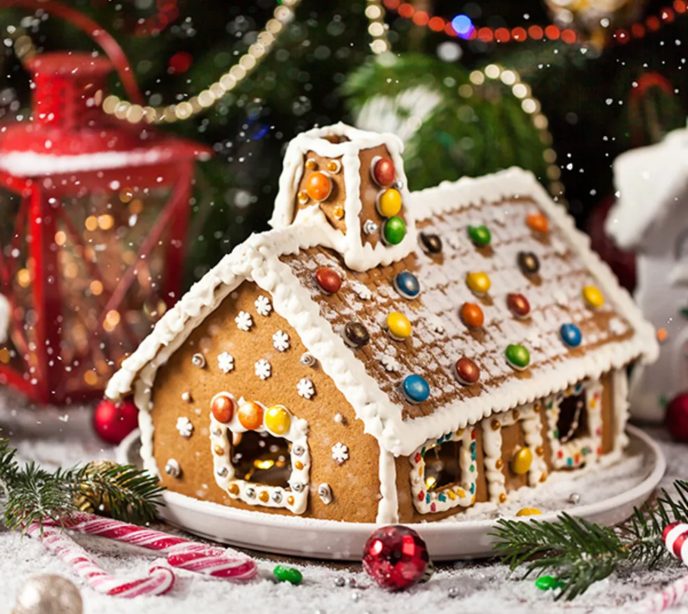 Pyntet pepperkakehus