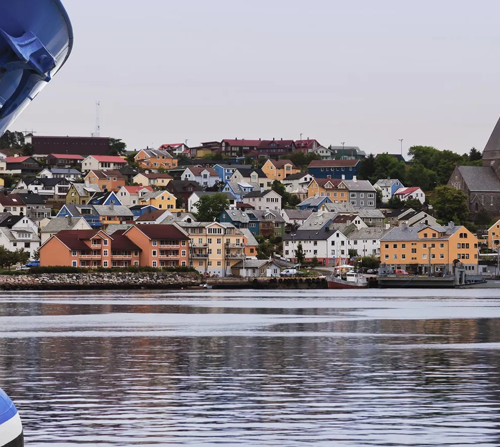 Kristiansund sett fra havet 