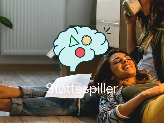 To nære venner med mestringspodden-logo og tittelen Støttespiller