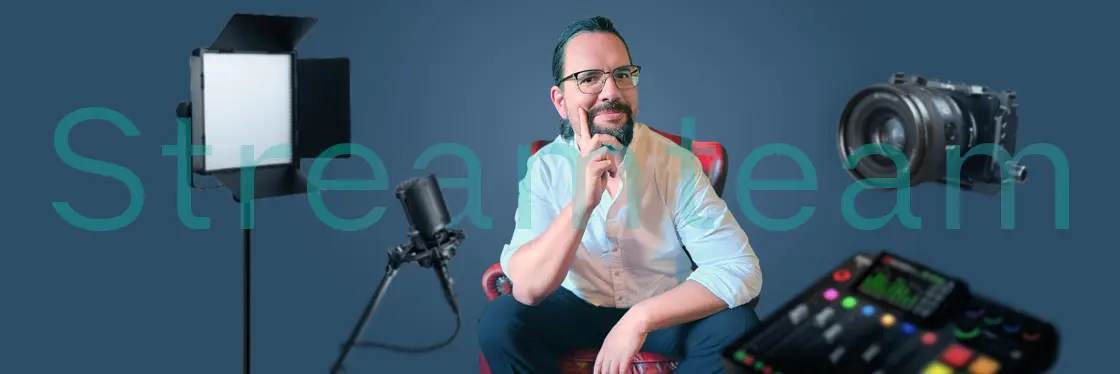 foto av Tobias med teksten streamteam over