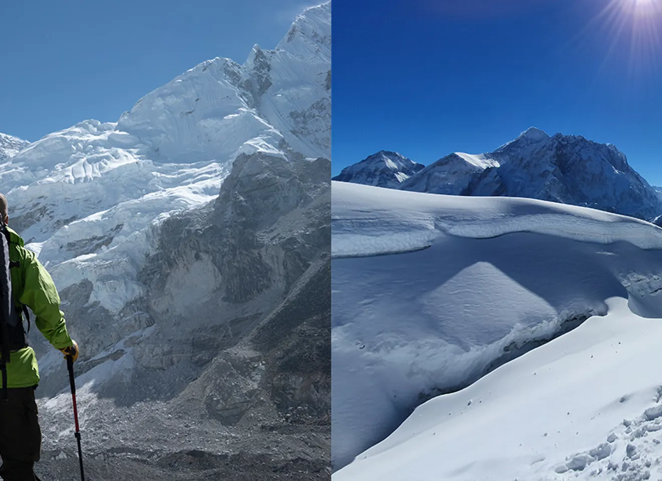 Thomas Lone ved foten og på toppen av Mount Everest
