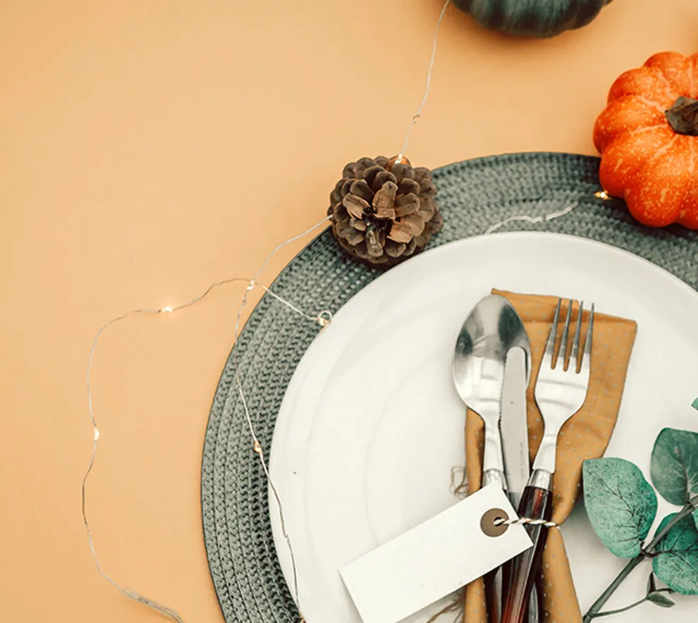 Bord dekket til høstmiddag