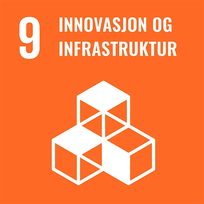 Logo for FN's bærekraftsmål nummer 9
