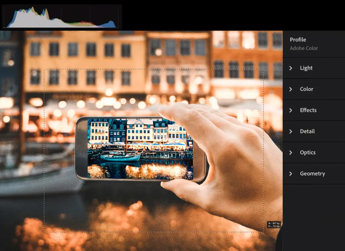 Skjermbilde av et bilderedigeringsprogram 