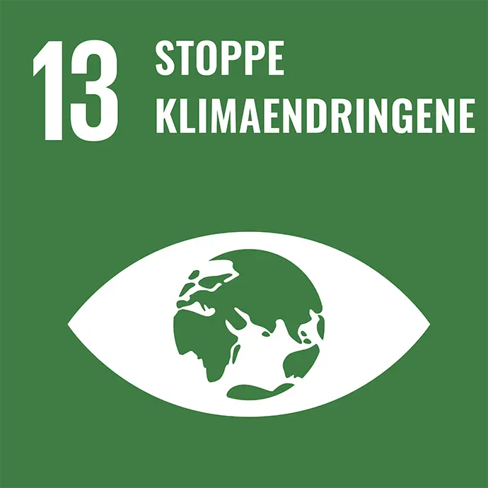 Logo for FN's bærekraftsmål nummer 13