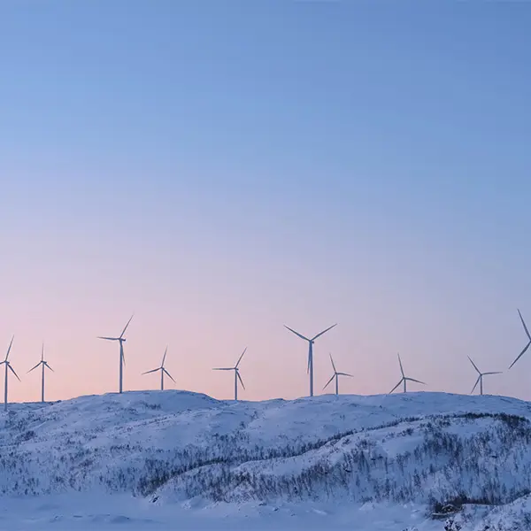 Vindmøller på en høyde