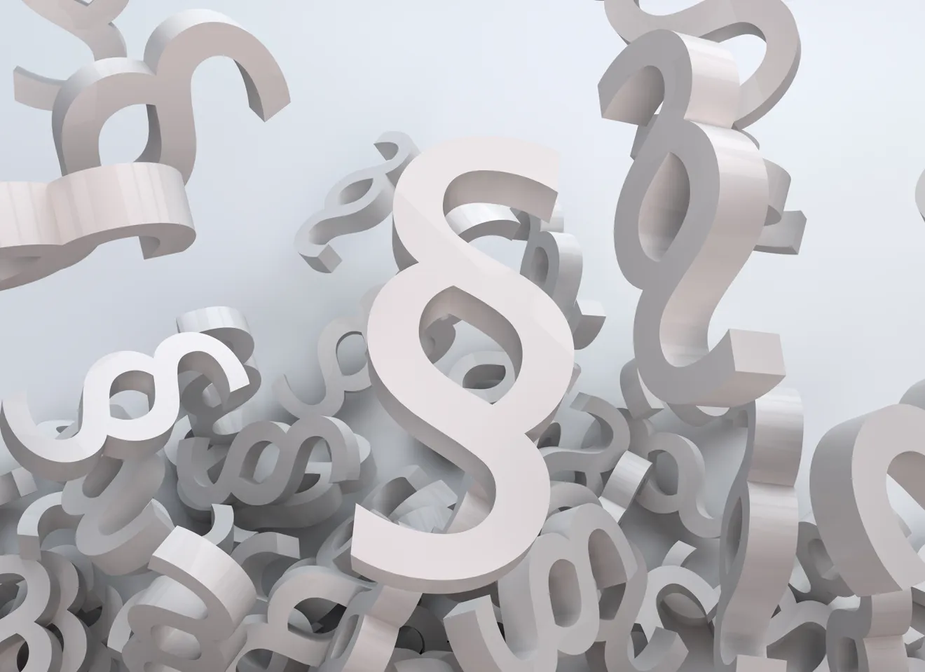 Illustrasjonsbilde av paragrafsymboler som faller ned