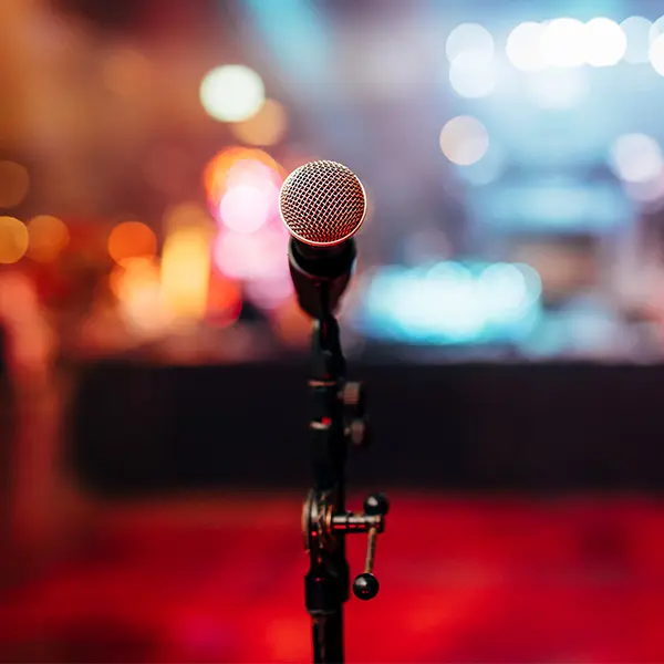 Mikrofon på scene