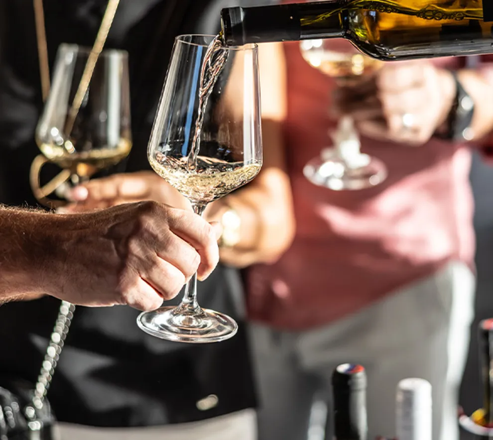 Glass med musserende vin