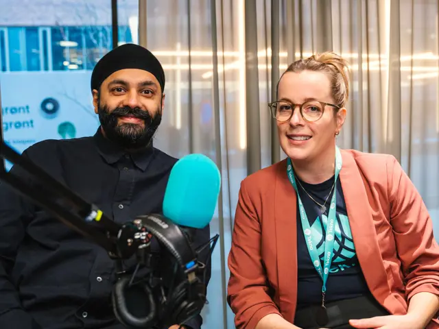 Sumeet og Vibeke i studio