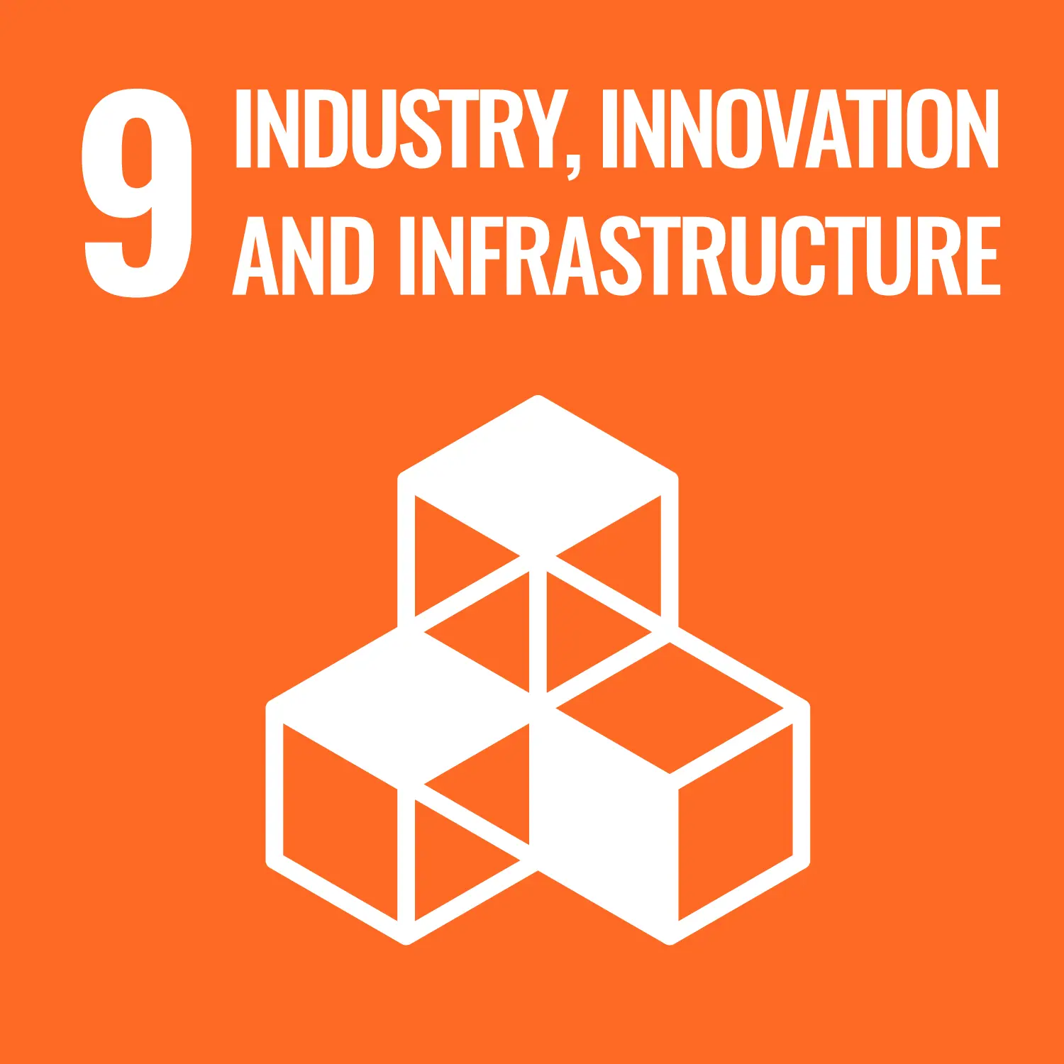 Logo for UN's sustainable development goal number 9