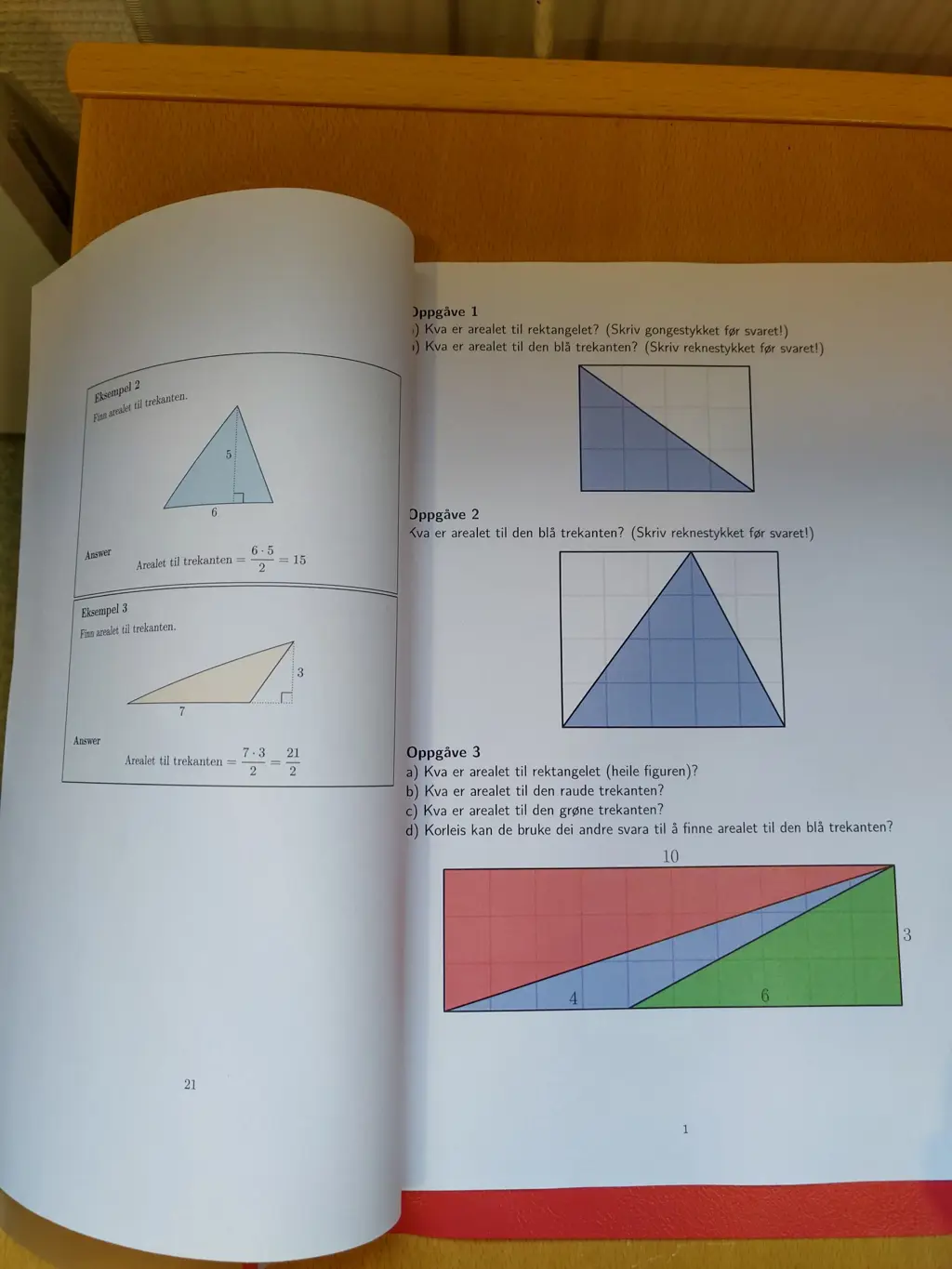 Bilde av geometri i en mattebok