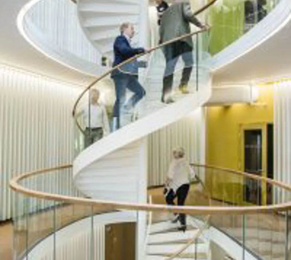 Verdens vakreste ventilasjonssjakt: trappen i Powerhouse Kjørbo 
