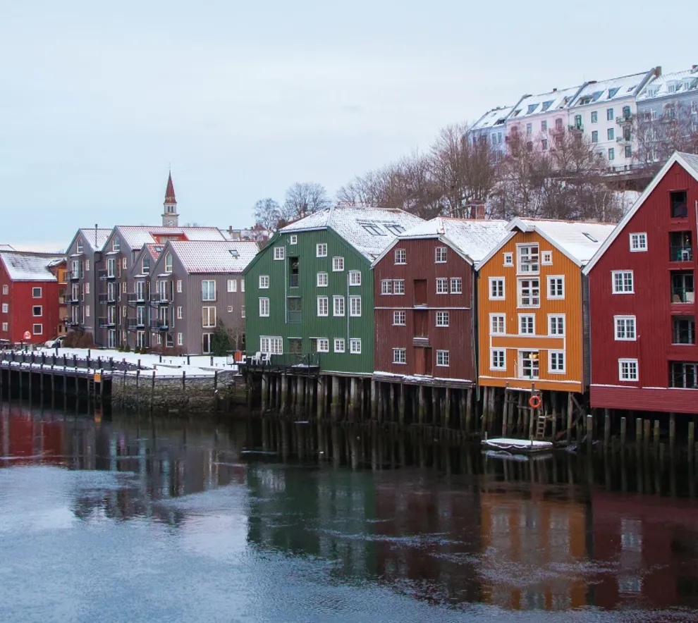 Sjøhusene i Trondheim ved Gamle bybrua