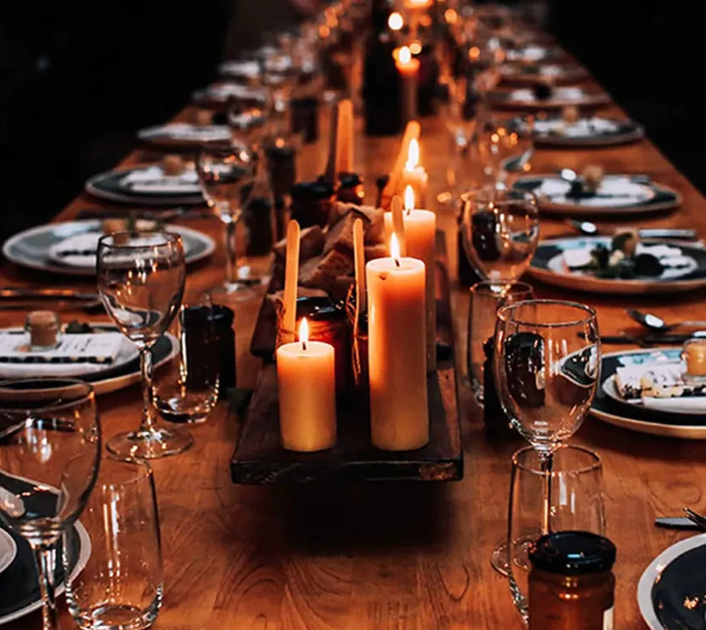 Dekket bord til fest