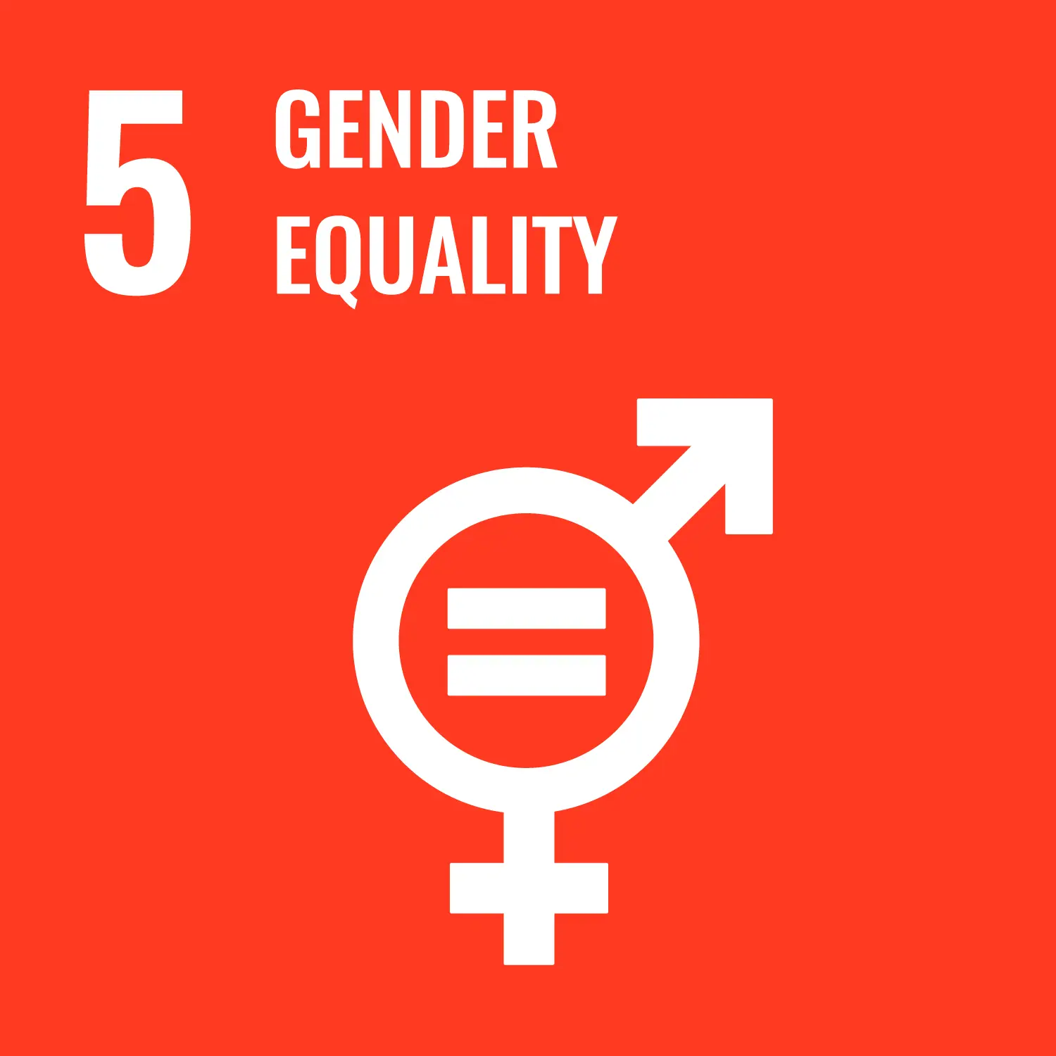 Logo for UN's sustainable development goal number 5