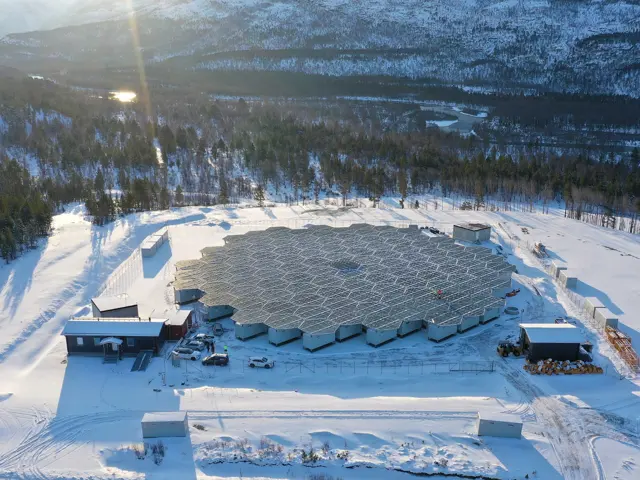 Radaranlegg som bygges