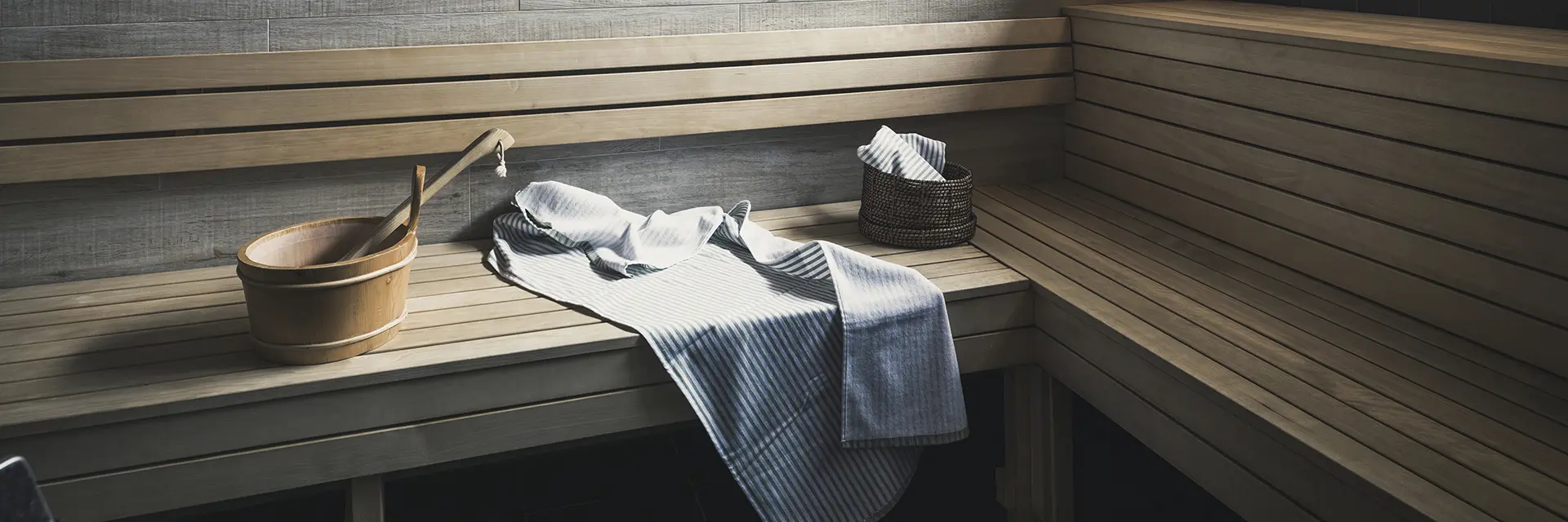 Håndkle i en badstu