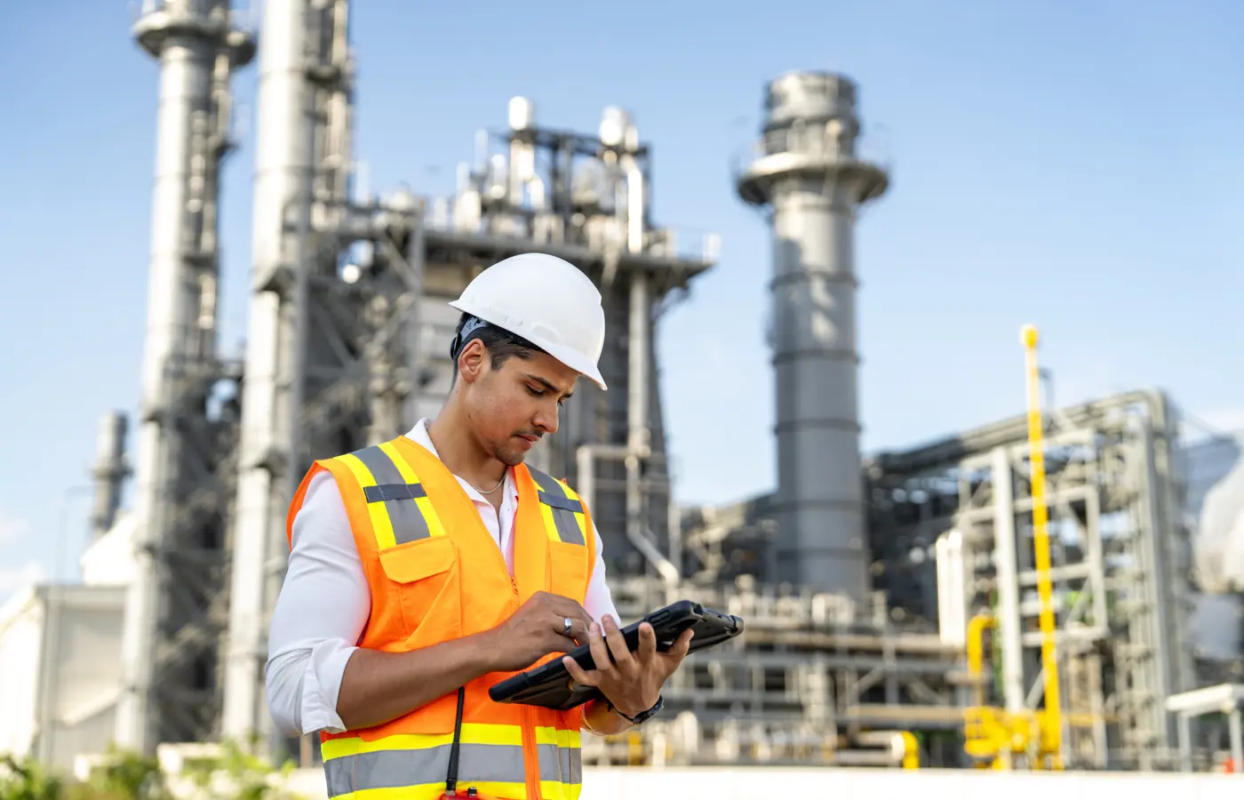 Mann på annleggsplass