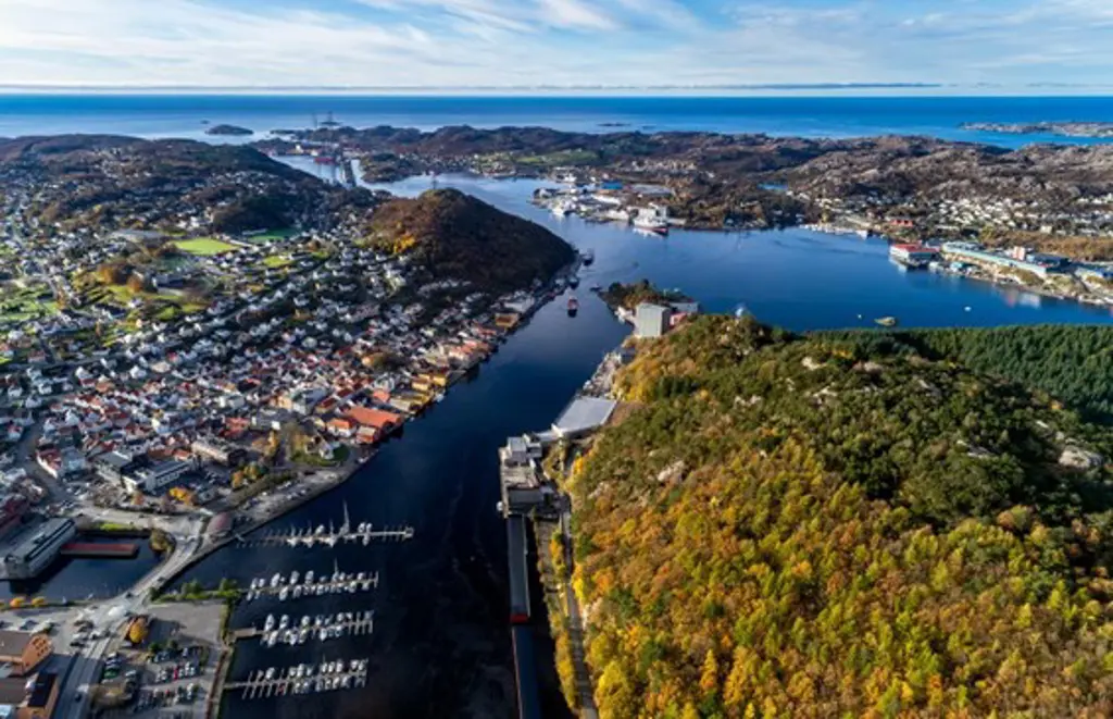 Utsiktsbilde over Egersund 