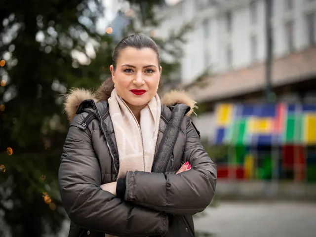 Elisabet Haugsbø i Vika i Oslo med vinterjakke