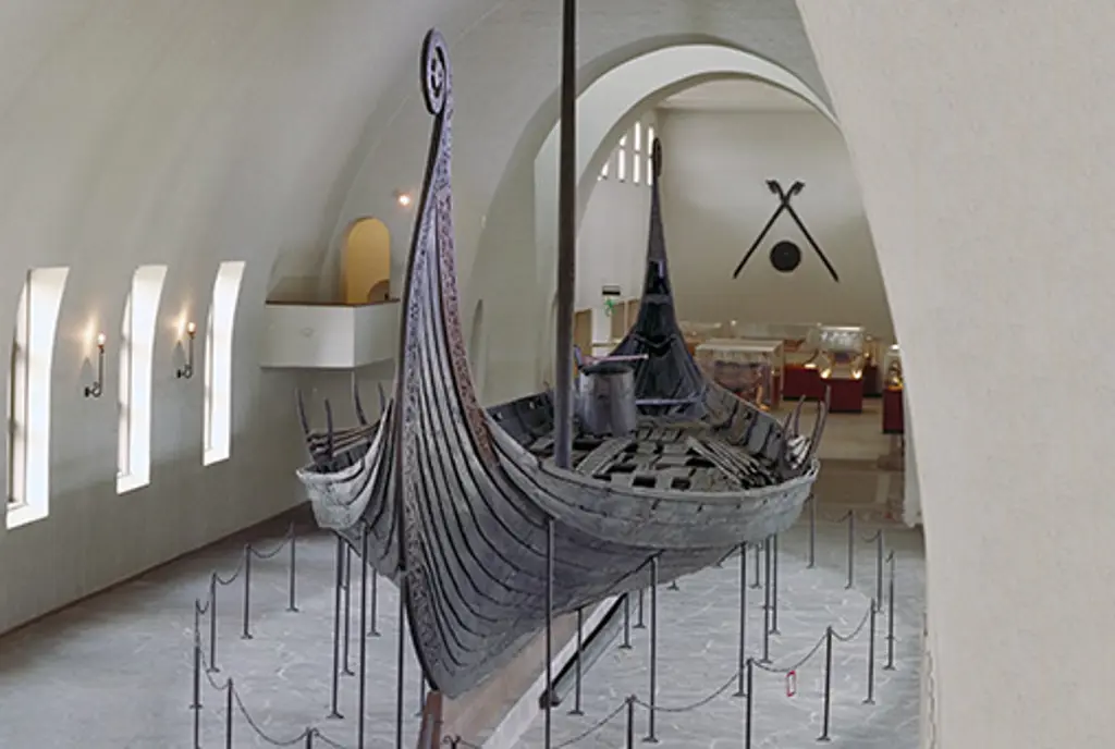 Vikingskip i Oseberg museet