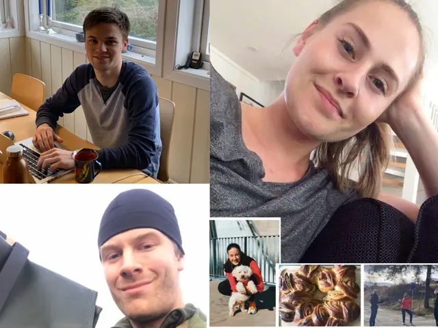 Bildekollasje av Erlend Hermansen, Nicolai Hoel, Silje Rosnes Egge og Marie Stette