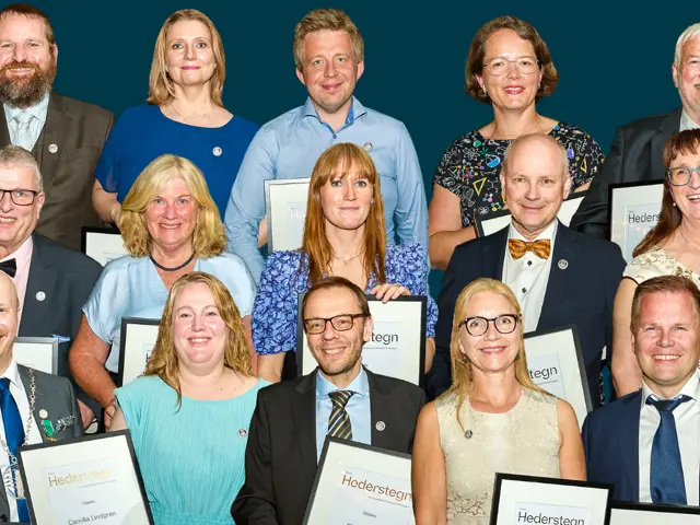 Kollasj av de som har mottatt hederstegn