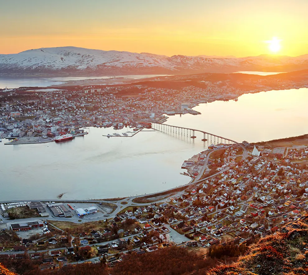 Utsiktsbilde over Tromsø 