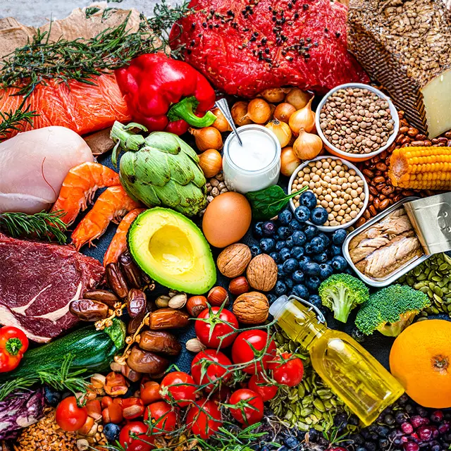 Grønnsaker, nøtter og bær