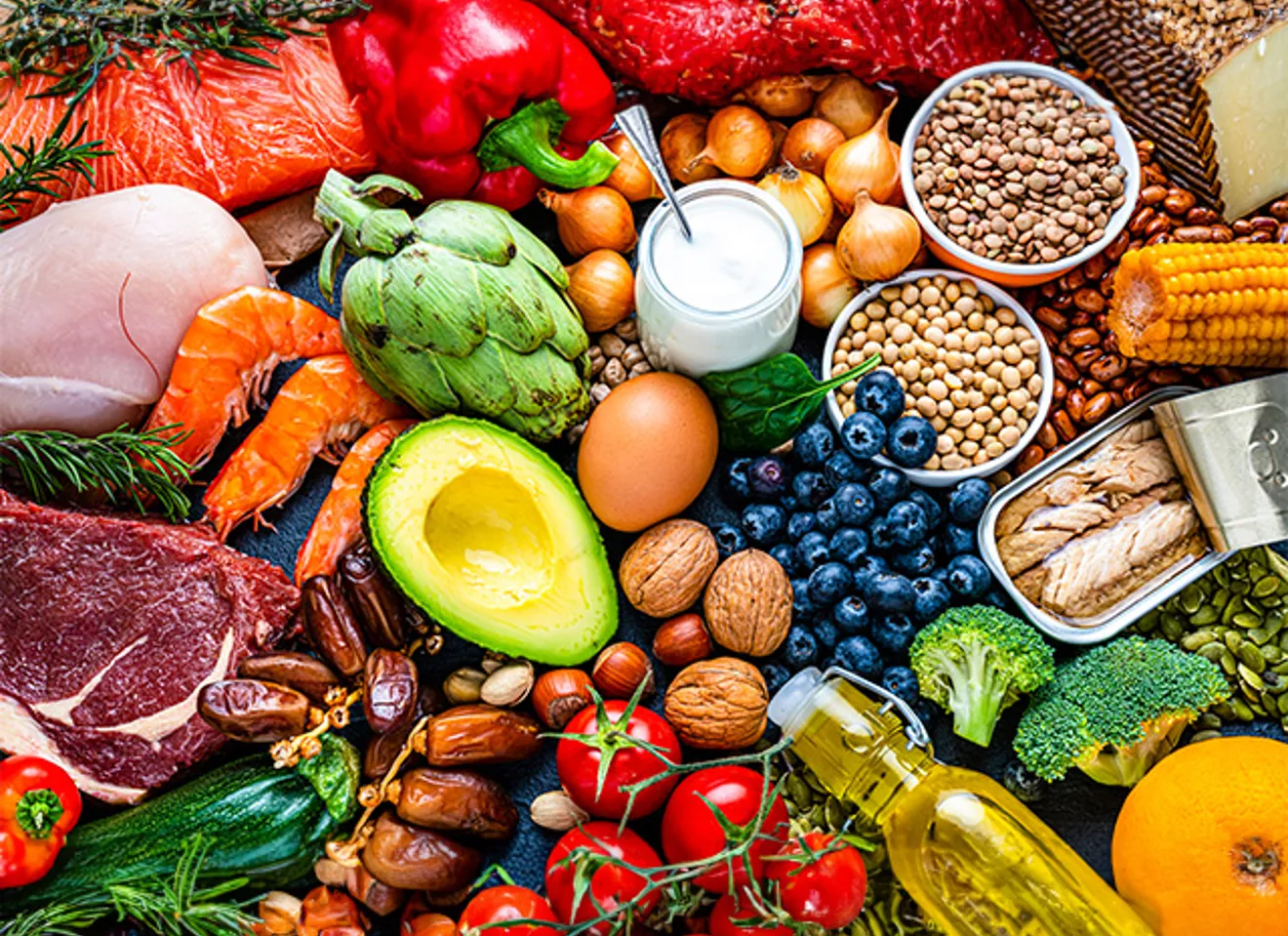 Grønnsaker, nøtter og bær