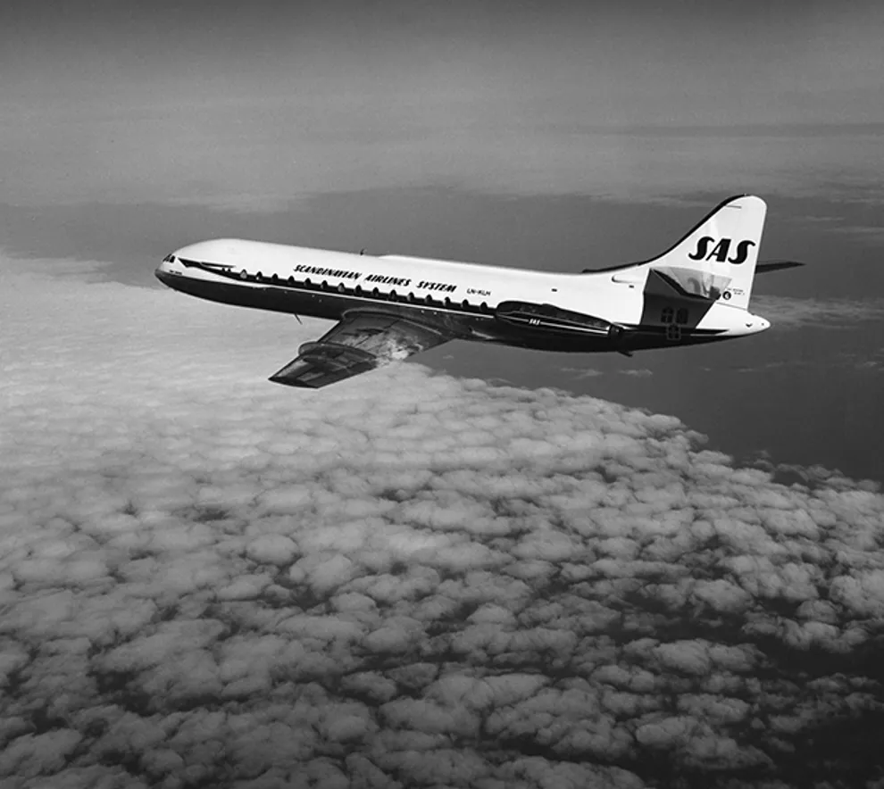 Eldre SAS fly som er i luften