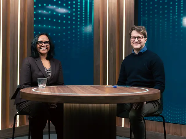 Anjali Bhatnagar og Finn Inderhaug Holme 