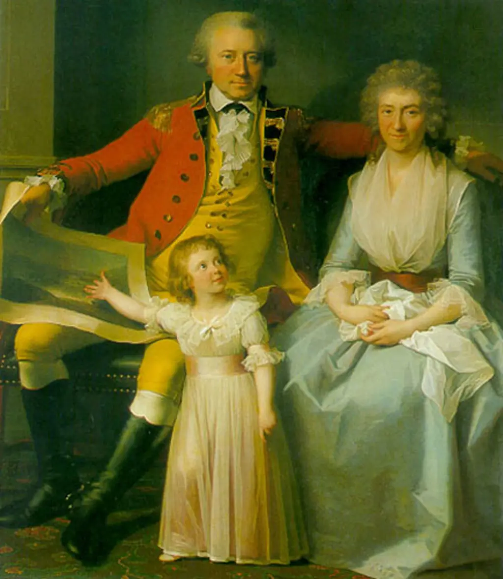 Maleri av Peder Anker med familie 