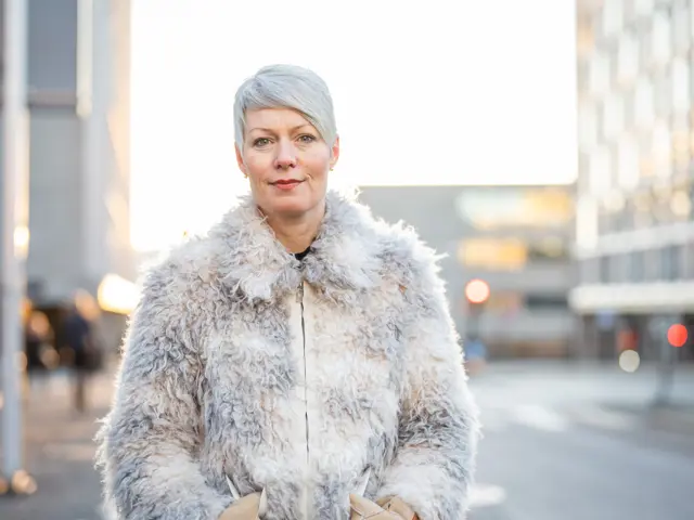 Generalsekretær Line Henriette Holten i vinterklær