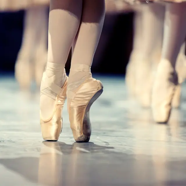 Ballerinasko på en scene