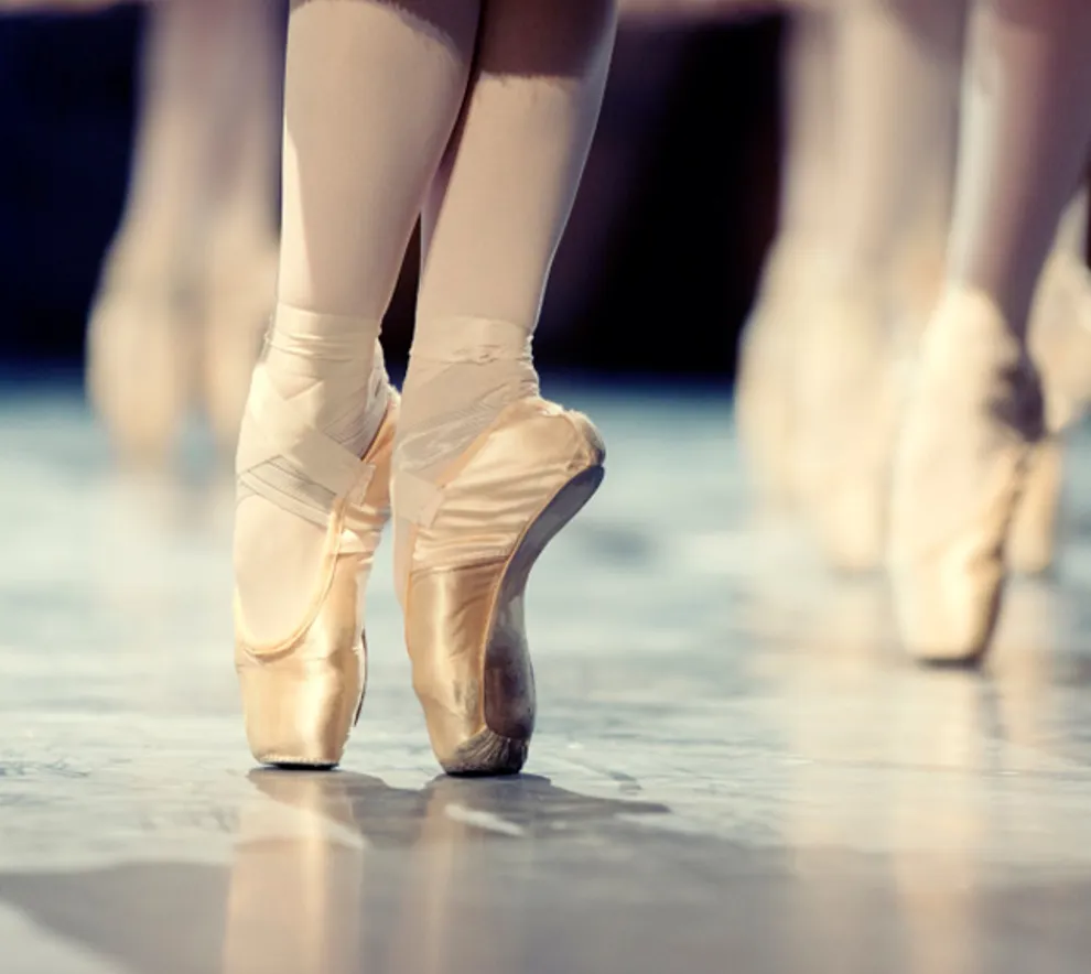 Ballerinasko på en scene