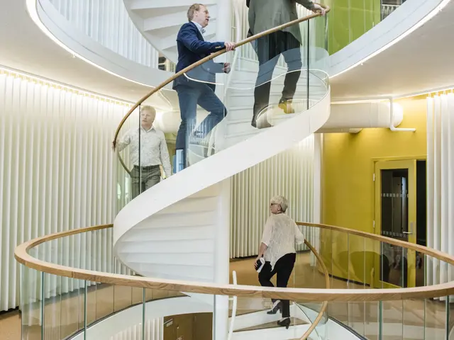 Foto av ventilasjonssjakt i trapp