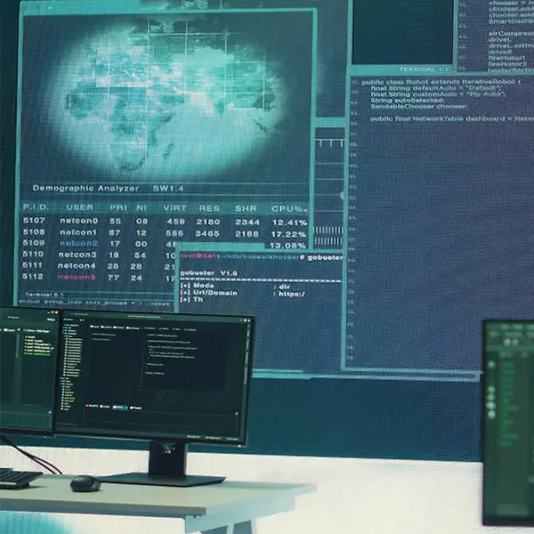 Skjerm med informasjon