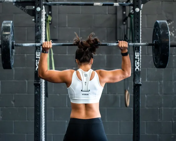Kvinne på gym som klarer å løfte tunge vekter